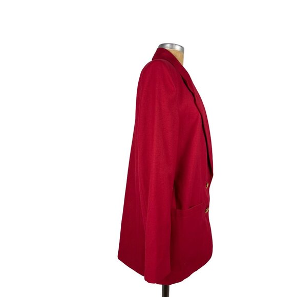 Spiegel Workshop Red Blazer Authentic Vintage Jacket Golden Buttons Embroidered - Picture 3 of 12